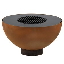 Feuerschale mit Grillrost Feuerstelle Feuerkorb mit Grillring Ø 60 cm BBQ-Toro