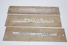 3x alte Wandschablone Malerschablone Bordürenschablone Schablone Musterschablone