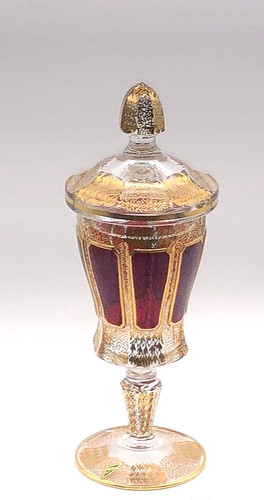 Prunkvase deckelpokal kristall - prunkvase,