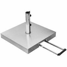 anndora® Komfort Sonnenschirmständer Granit 55kg Schirmfuß Edelstahl rollbar