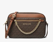 MICHAEL KORS Umhänge Tasche JET SET ITEM LG EW ZP CHAIN XBODY brown