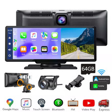 4K 10.26-Zoll Wireless Apple Carplay Android Auto Display Vorne Rückfahr Dashcam