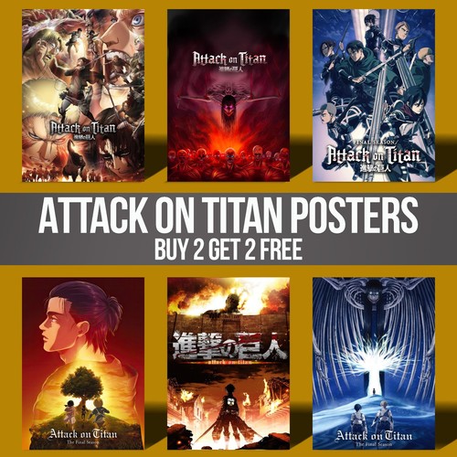 Attack titan anime - attack, poster