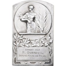 Frankreich, Plaque, n.d., Silvered bronze, Kautsch, SS+