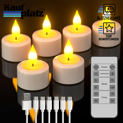 Led teelichter wiederaufladbar - teelichter,