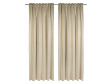 LIVARNO home Blackout-Vorhangschal-Set, 2 Stück, 135 x 254 cm (beige) - B-Ware 