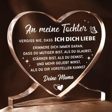 Mutter Tochter Geschenk, Herzförmiges Acryl Heimat Dekoration Geschenk für To...