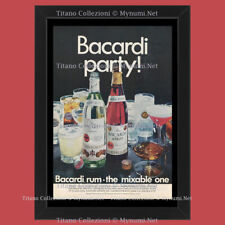 60er Jahre * Original Werbung "Bacardi, Party! Rum " Rahmen