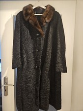 ⭐ Swakara Persianer Pelzmantel schwarz (Genuine South-West-African Karakul Lamb)