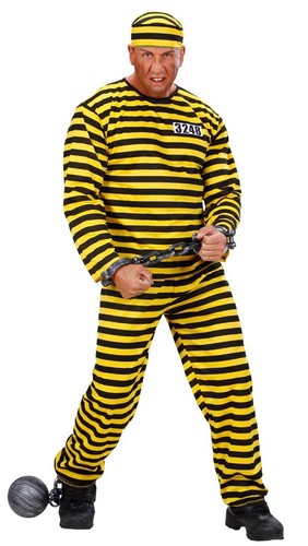 Sträfling herren kostüm - sträfling,