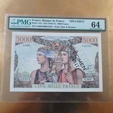 PMG64  France 5000 FRANCS