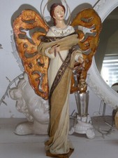 GROßER ENGEL FIGUR PHILIPPINEN STOFF METALL HARZ SEHR EDEL HANDARBEIT RAR 620gr