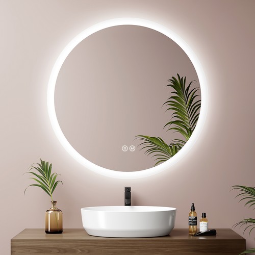 Emke badspiegel rund - led, touch