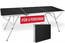 Campingtisch klappbar 180 cm Tragegriff Alugestell MDF-Platte Garten Klapp Tisch