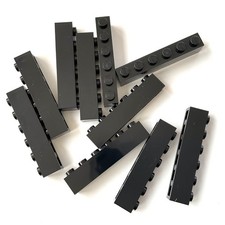 10 Lego Bausteine 1x6 schwarz