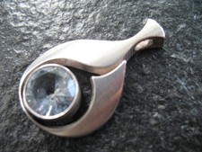 Anhänger Silber 925 Sten & Laine Finnland Vintage mit Bergkristall Edelstein