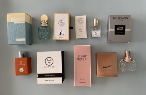 Leere marken parfum - flakons, +