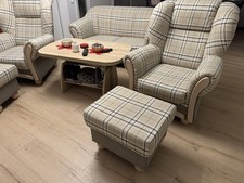 Couch 2 Sitzer Beige Stoff