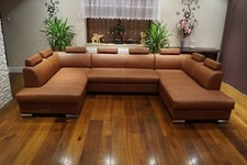 Echtleder ecksofa form - ecksofa, u-form