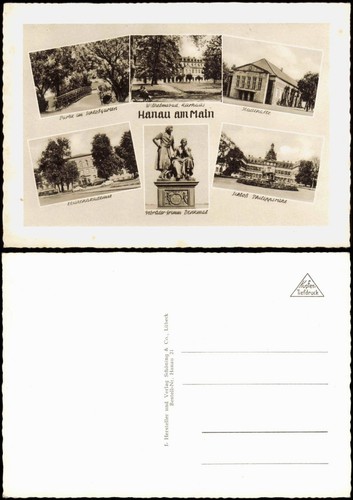 Ansichtskarte hanau mehrbild - ansichtskarte,