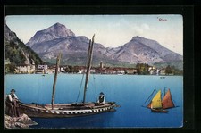Riva, Panorama mit Boot