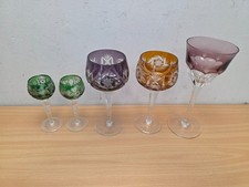 5x Römergläser Wein, Likör Kristall Bleikristall verschieden farbig