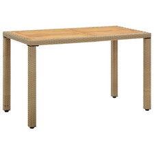 Gartentisch beige 123x60x74 - gartentisch,
