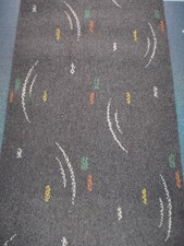 50er 60er TEPPICH LÄUFER Rockabilly Buntes Muster TOP ERHALTEN