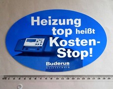 Aufkleber/Sticker Buderus Heizung top heißt Kosten-Stop