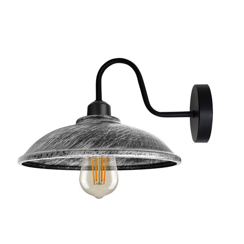 Wandlampe gebürstet silber