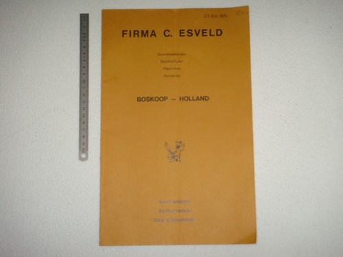 Esveld 1974 pflanzenkatalog - esveld,
