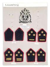 Luxemburg, Sammlung Rangabzeichen und Mützenabzeichen Polizei, auf Karton getack