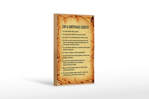 Holzschild spruch 12x18 die - 12x18, cm