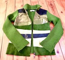 JACKE: FORNARINA, warm figurbetont, Strick & Leder, grün, Apres Ski,sexy,Blogger