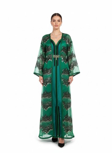 Damen kaftan brautkleid grün - damen,