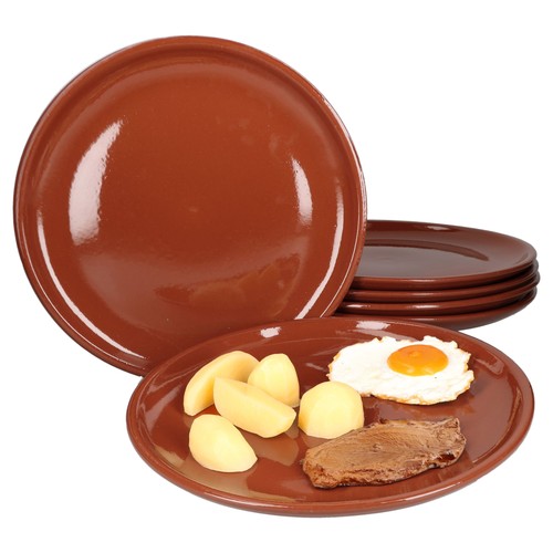 6er set ton speiseteller - set, ton-speiseteller