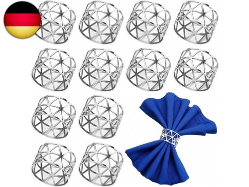 Serviettenringe silber 12pcs - serviettenringe, silber,