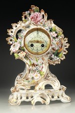 Kaminuhr aus Porzellan Uhr - Edouard Serin - XIX w.