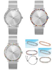 Damen Armbanduhr silber