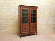 ANTIK! Vitrinenschrank restauriert Gründerzeit 1920 Eiche Vitrine Regal