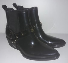Mia&Jo Damen Gummistiefeletten Chelsea Rubber Boots Cowgirl Biker EUR Gr. 37 RAR