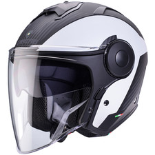 Caberg Soho Jethelm Milano Matt-Schwarz/Weiss Motorradhelm Rollerhelm Visier