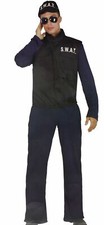 Polizei Kostüm Herren SWAT FBI Spezialeinheit Agent SEK Fasching Karneval S-M