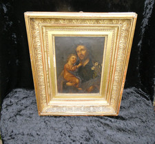 Gemälde Heiliger Josef mit Kind Französische Schule Ende des 16. Jahrhunderts