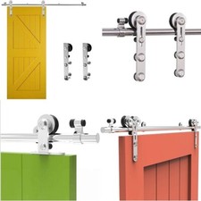 1.2M-3.6M Schiebetürsystem Laufschiene Holzschiebetür Set Für Holztüren 4 Stile