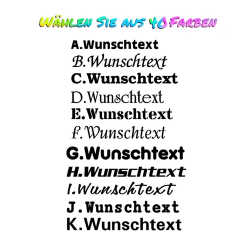 Autoaufkleber wunschtext - 1,