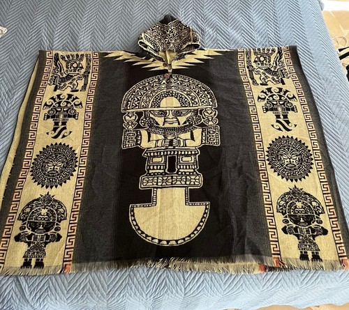 Alpakawolle poncho aus ecuador - alpakawolle,