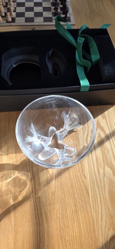 Lalique cristal fish - cristal, footed