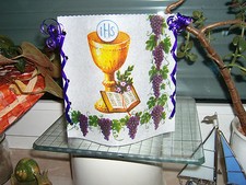 Servietten Windlicht Konfirmation / Kommunion /  Taufe /  Kelch / Gesangbuch