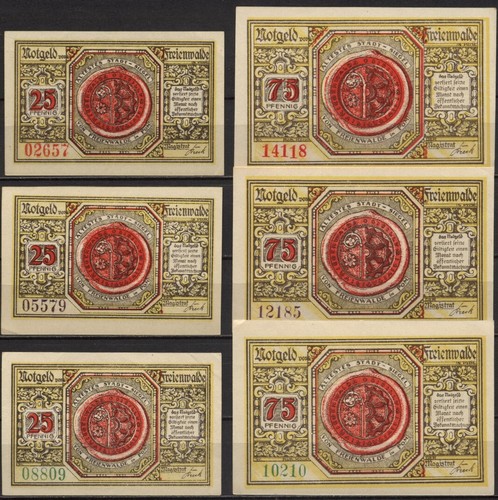 15536 6 x notgeld - -,